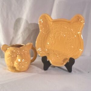 NWT Yellow Cheetah & Tiger Plate and Mug Set - 3 Colors Available